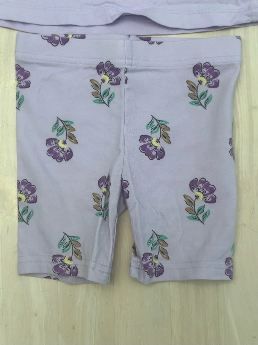 Carter’s Purple Flower 2-Piece Top & Bike Shorts Set